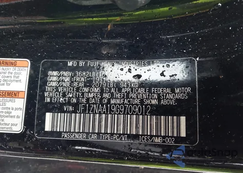 2016 Scion Fr-S z USA, uszkodzony, nr VIN JF1ZNAA19G9709012